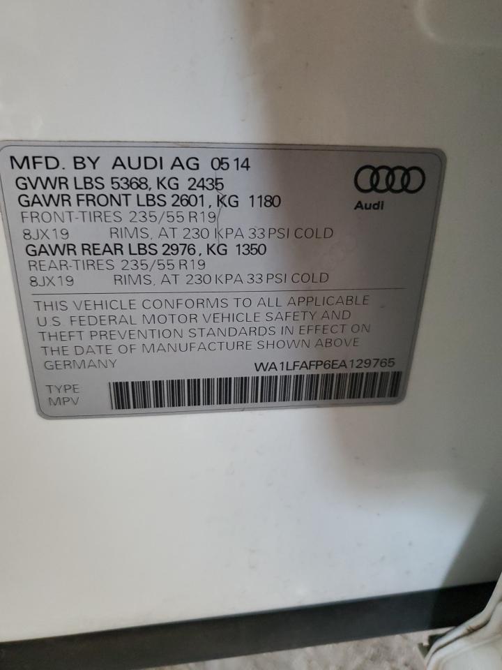 WA1LFAFP6EA129765 2014 Audi Q5 Premium Plus