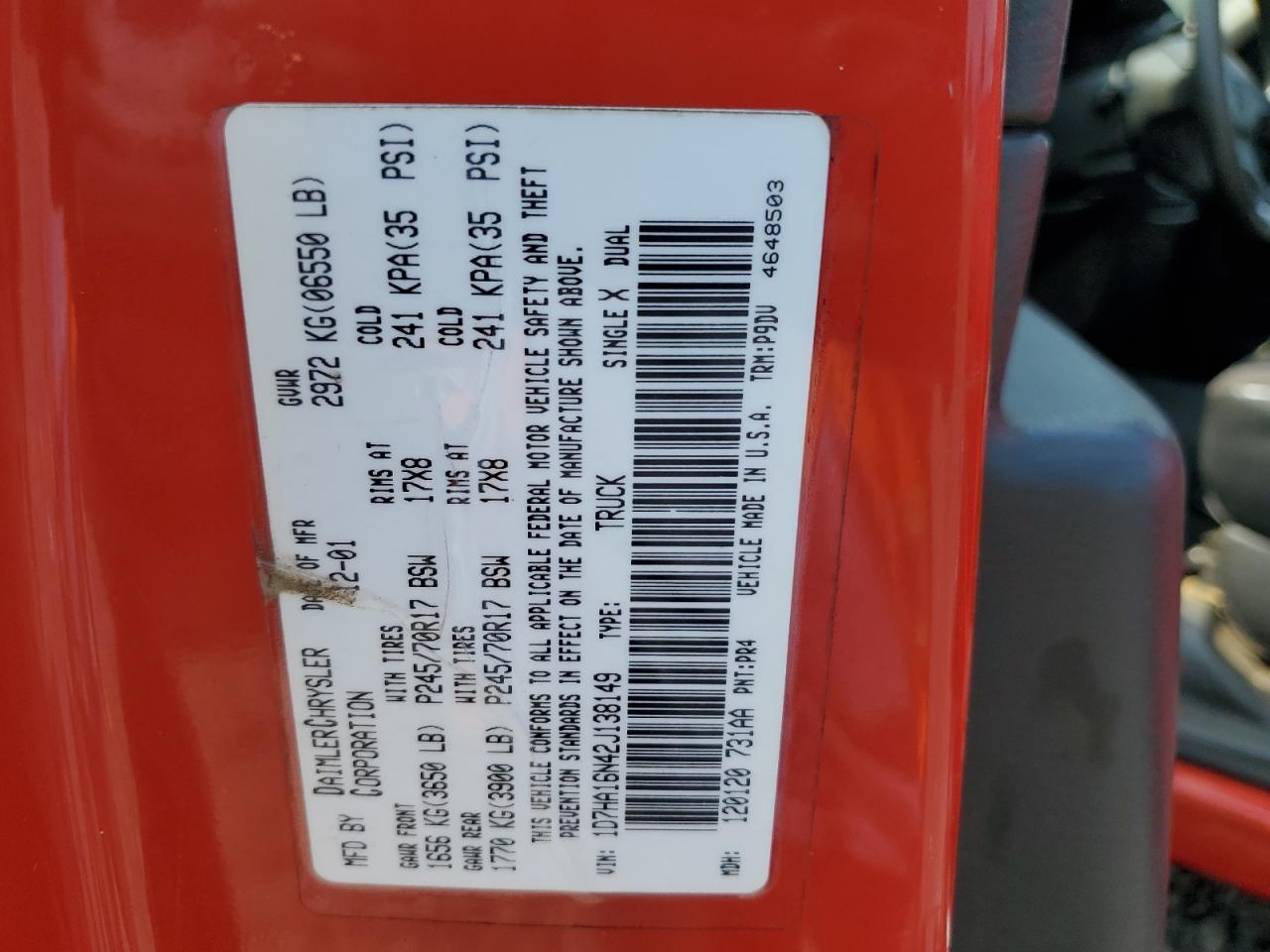 1D7HA16N42J138149 2002 Dodge Ram 1500