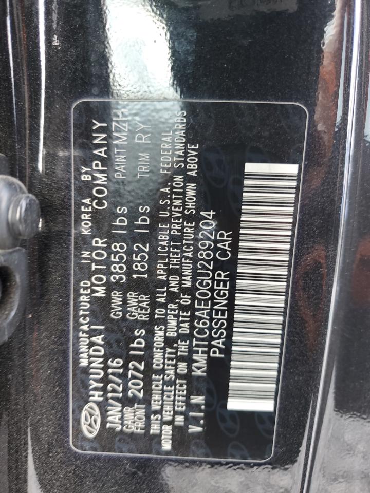 2016 Hyundai Veloster Turbo VIN: KMHTC6AE0GU289204 Lot: 64826554