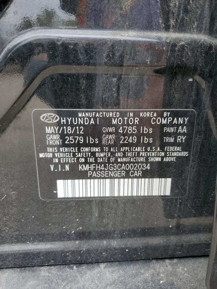 KMHFH4JG3CA002034 2012 Hyundai Azera Gls