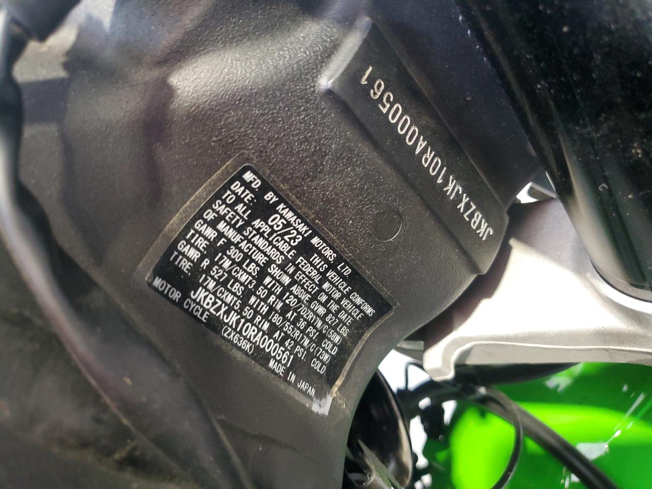 JKBZXJK10RA000561 2024 Kawasaki Zx636 K