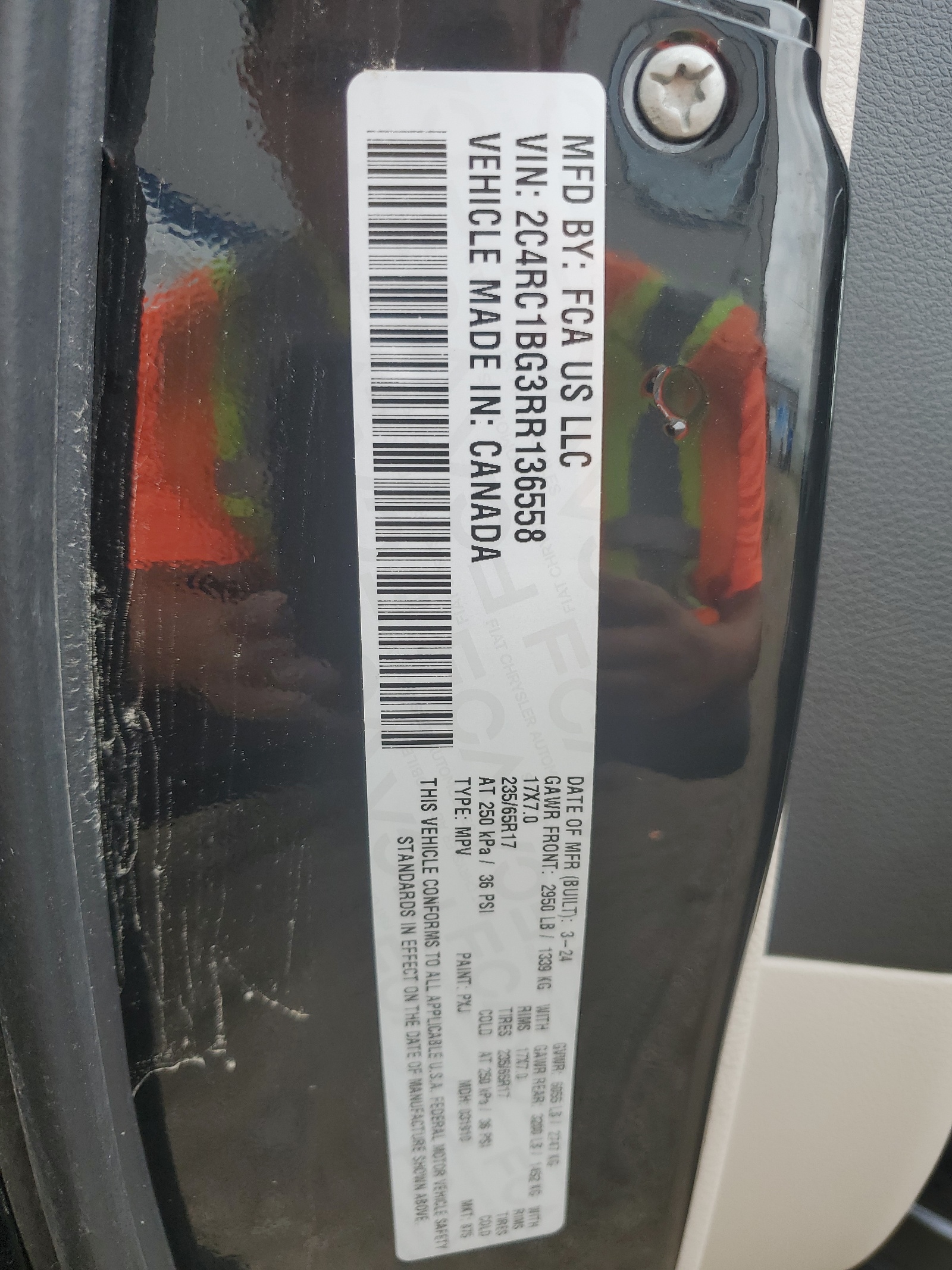 2C4RC1BG3RR136558 2024 Chrysler Pacifica Touring L