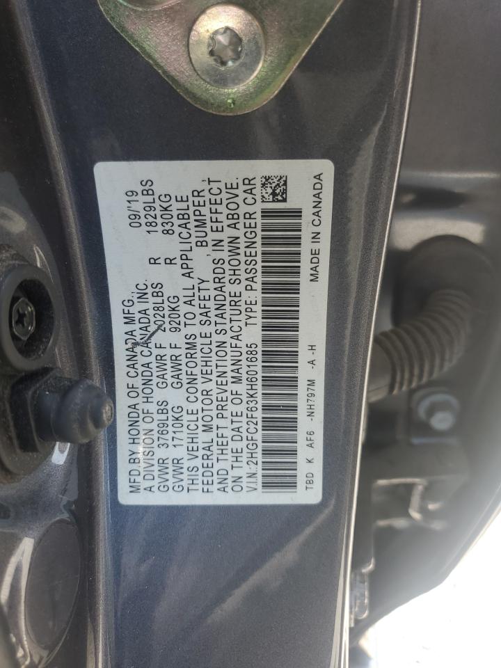 2HGFC2F63KH601685 2019 HONDA CIVIC - Image 14