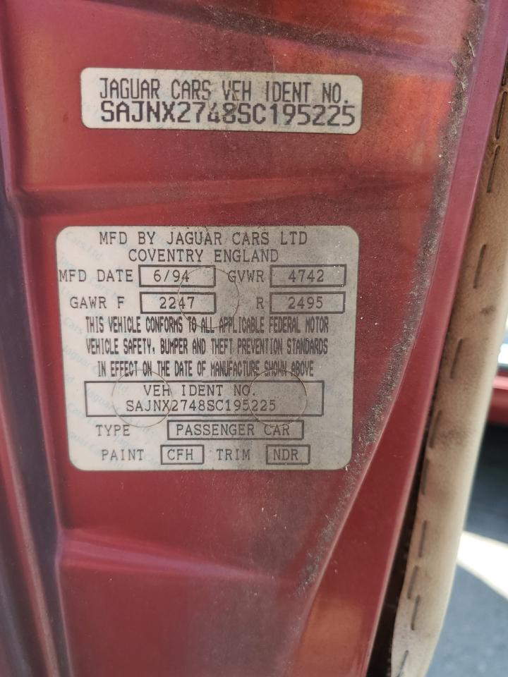 1995 Jaguar Xjs 2+2 VIN: SAJNX2748SC195225 Lot: 67226964