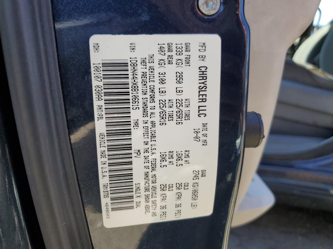 1D8HN44HX8B106615 2008 Dodge Grand Caravan Se