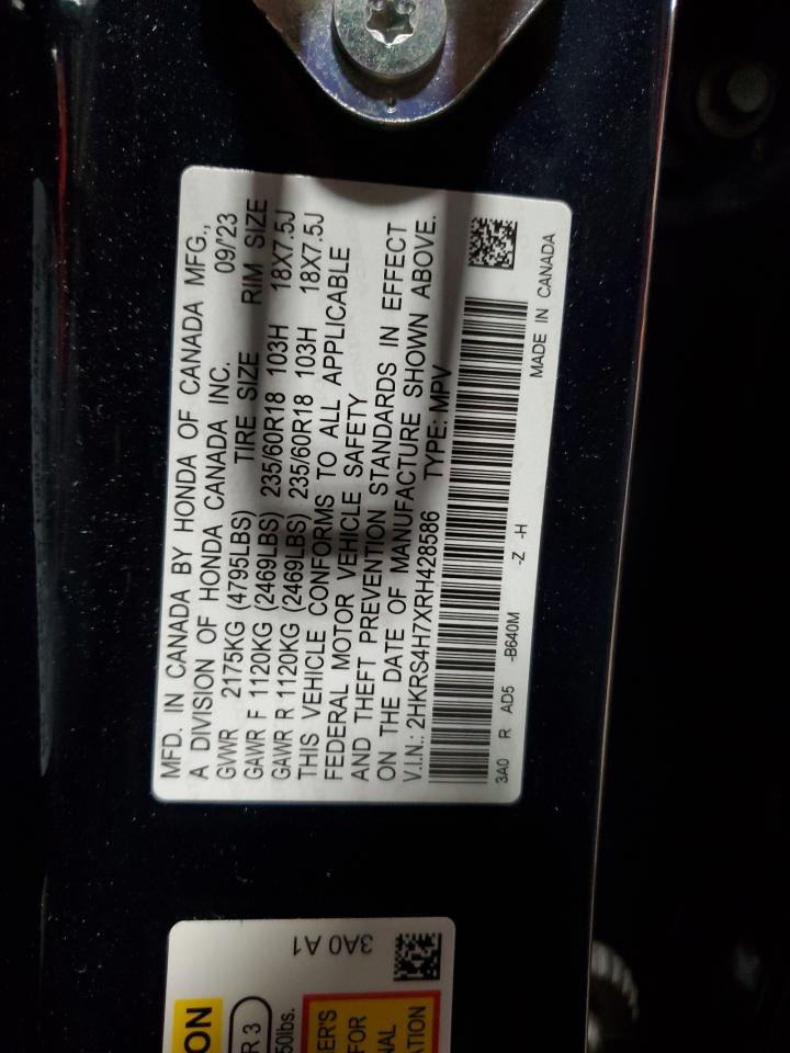 2024 Honda Cr-V Exl VIN: 2HKRS4H7XRH428586 Lot: 66979744