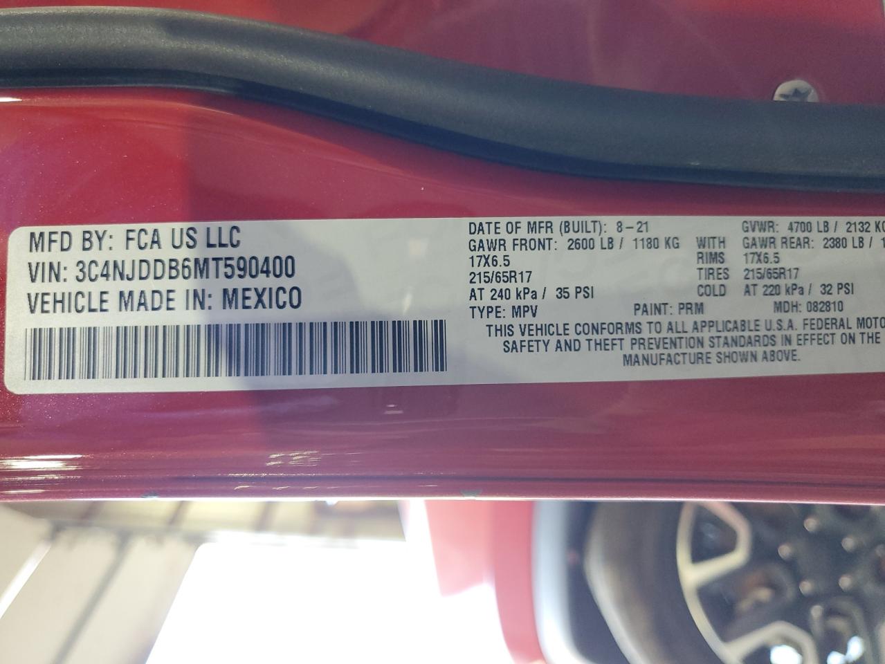 2021 Jeep Compass Trailhawk VIN: 3C4NJDDB6MT590400 Lot: 69032724