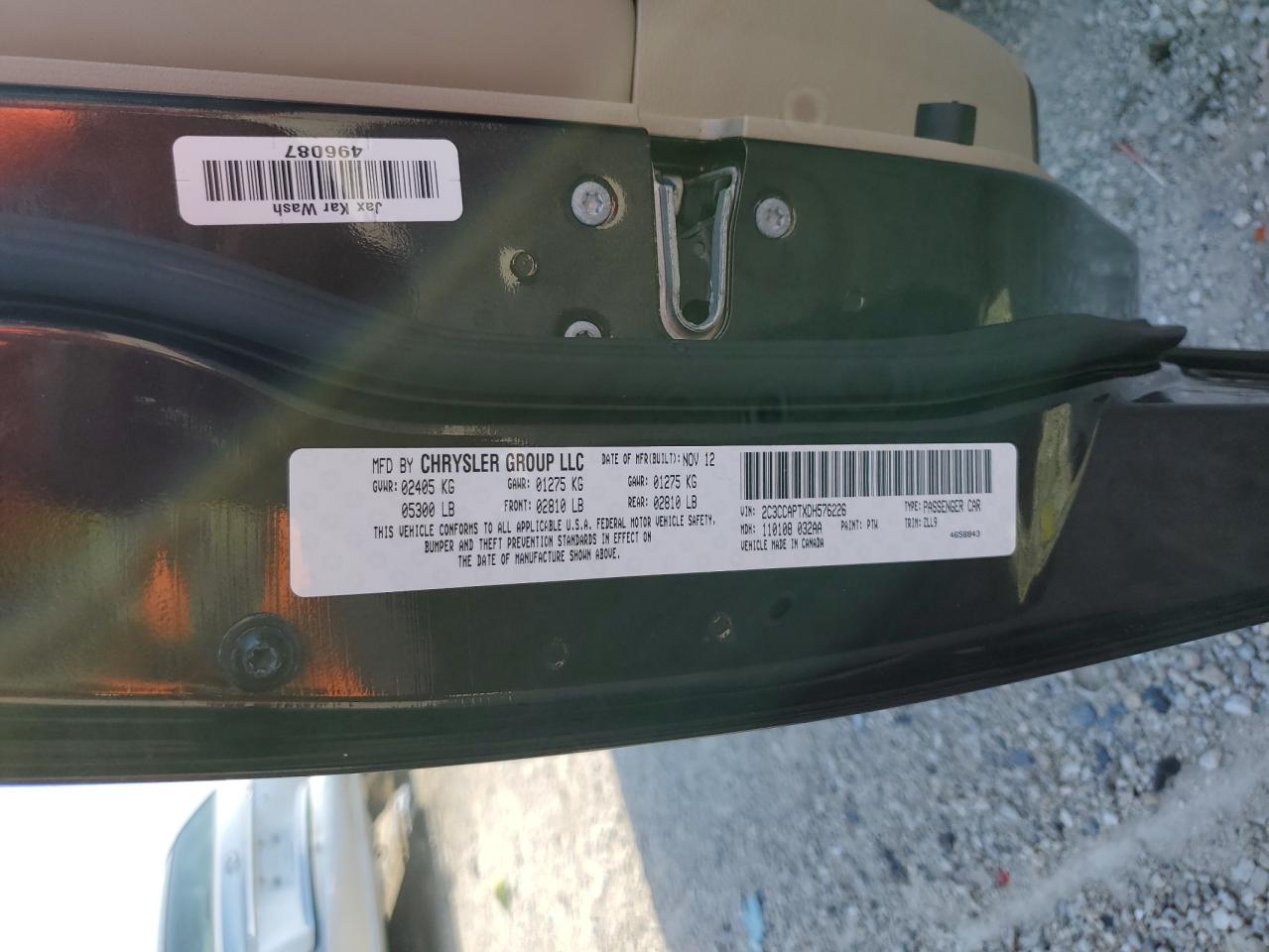 2013 Chrysler 300C Luxury VIN: 2C3CCAPTXDH576226 Lot: 65224564