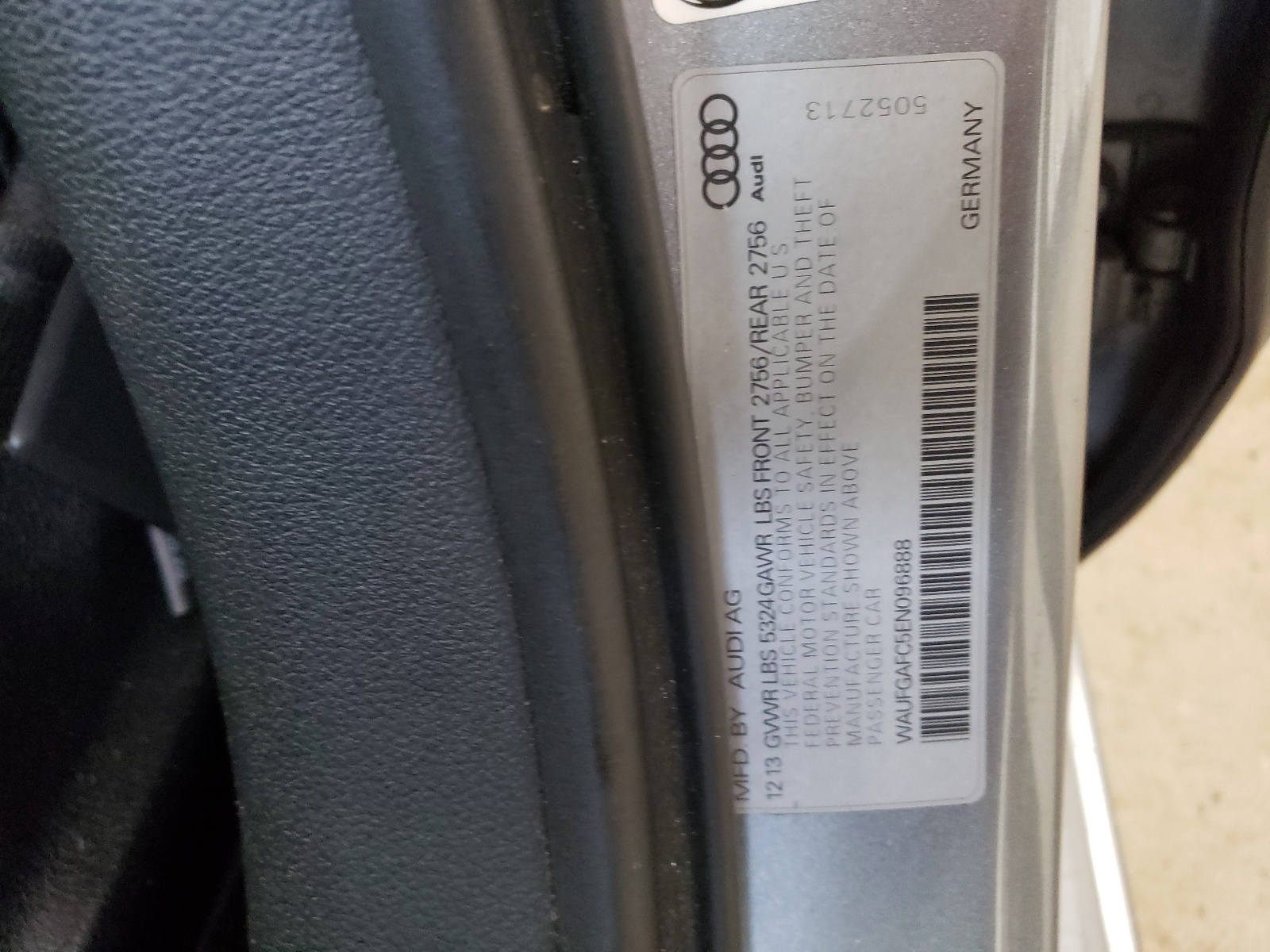 WAUFGAFC5EN096888 2014 Audi A6 Premium Plus