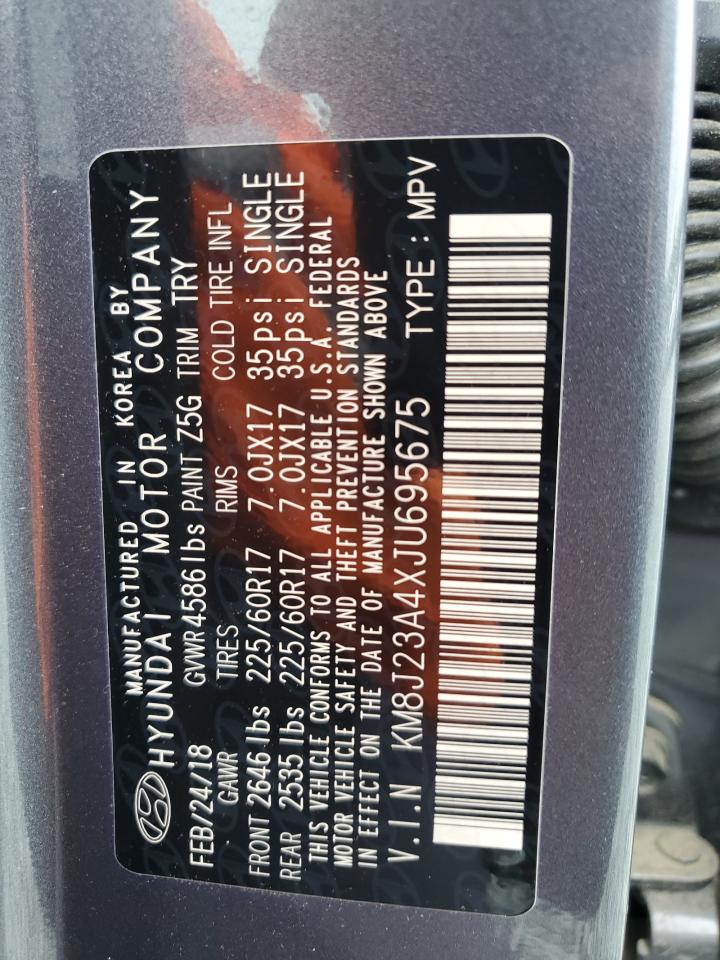 2018 Hyundai Tucson Se VIN: KM8J23A4XJU695675 Lot: 66323674