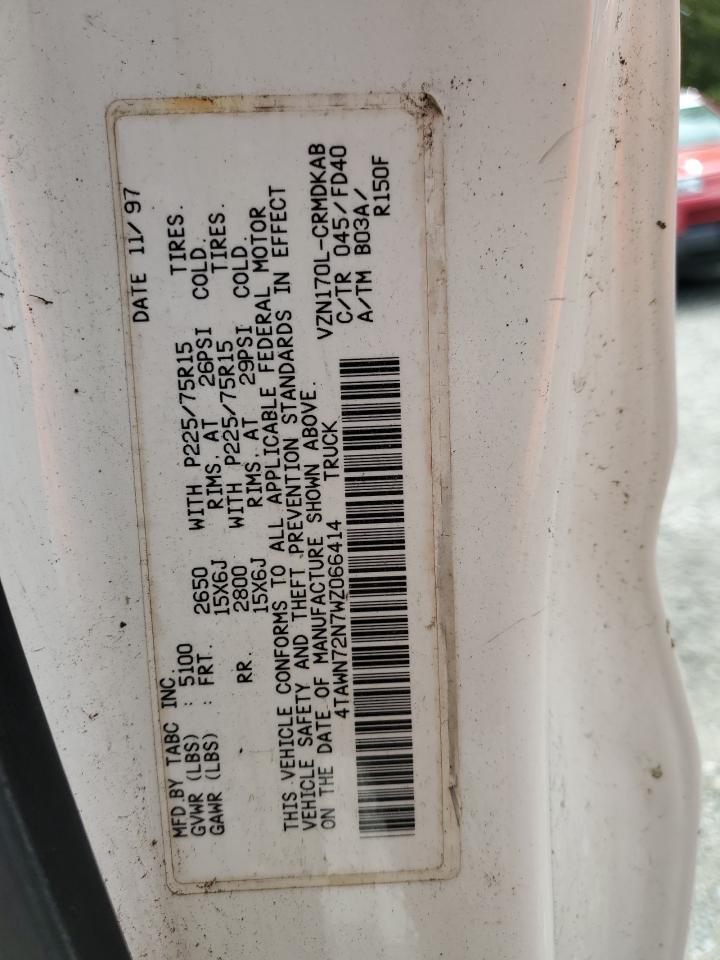 1998 Toyota Tacoma Xtracab VIN: 4TAWN72N7WZ066414 Lot: 69339514