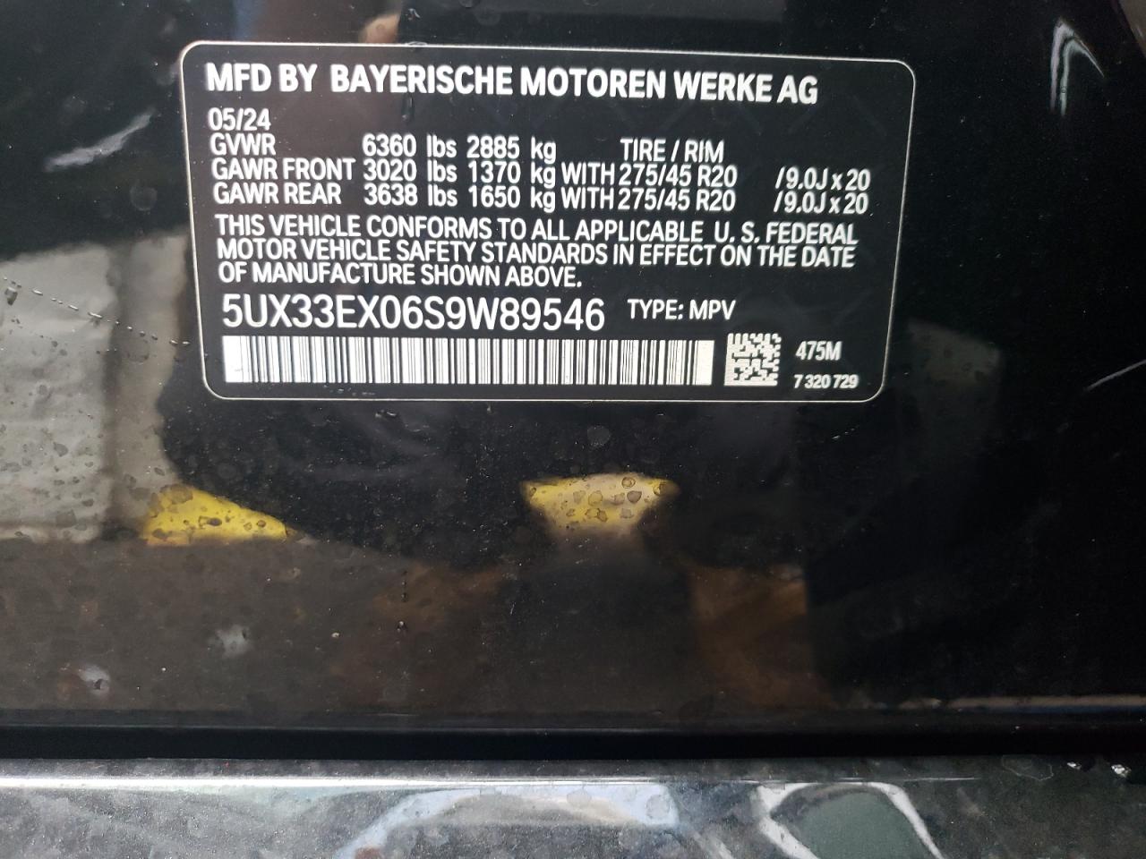 VIN 5UX33EX06S9W89546 2025 BMW X6 no.13