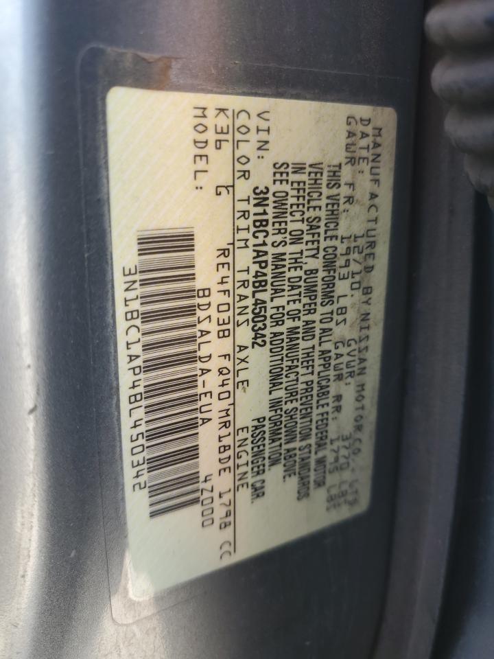 3N1BC1AP4BL450342 2011 Nissan Versa S