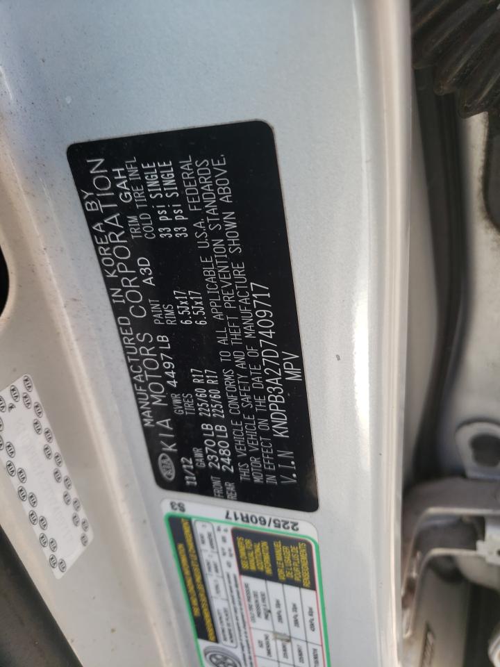 2013 Kia Sportage Base VIN: KNDPB3A27D7409717 Lot: 67449254