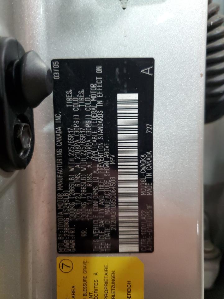 2005 Lexus Rx 330 VIN: 2T2HA31U85C064508 Lot: 65904884