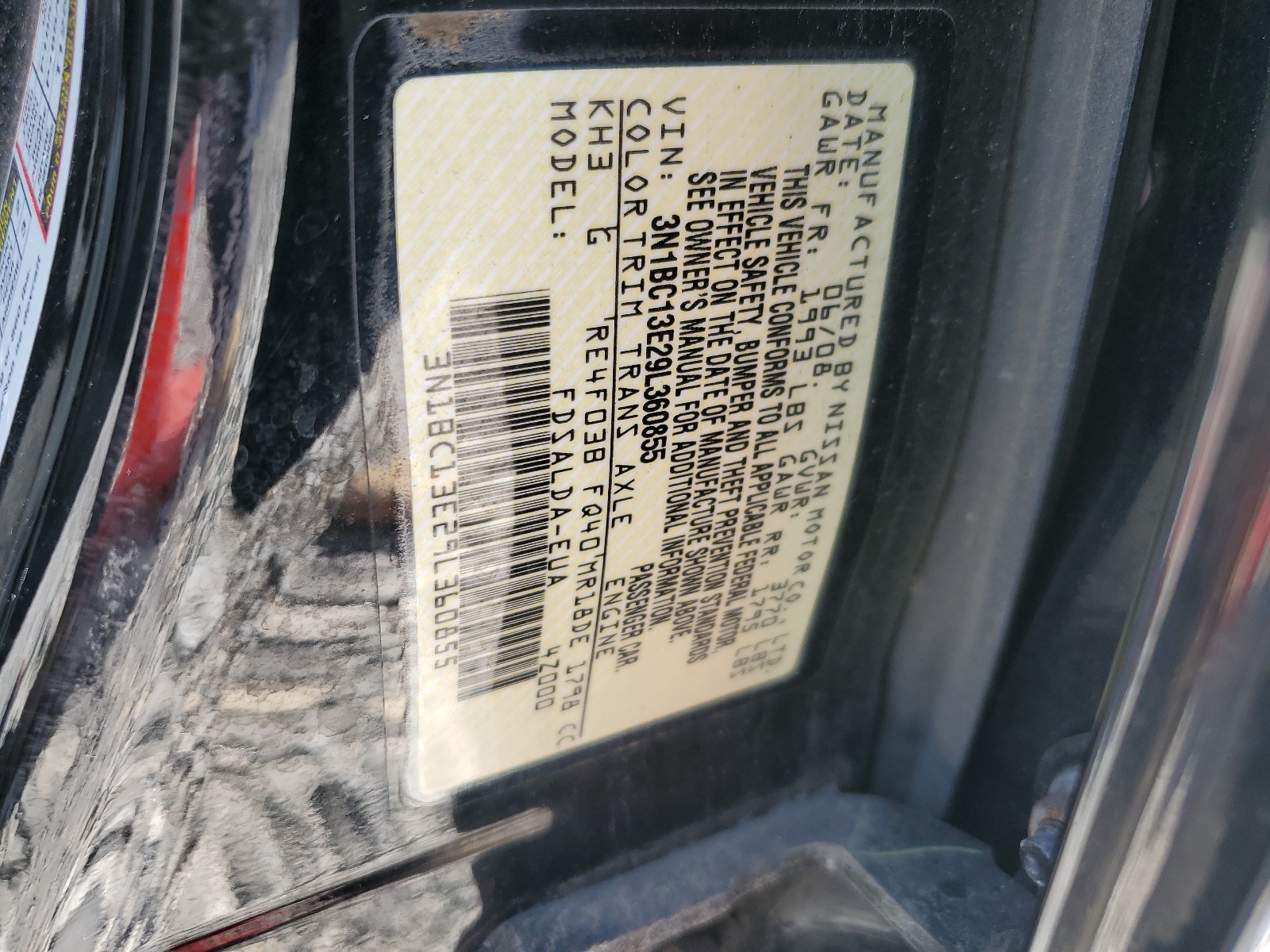 3N1BC13E29L360855 2009 Nissan Versa S