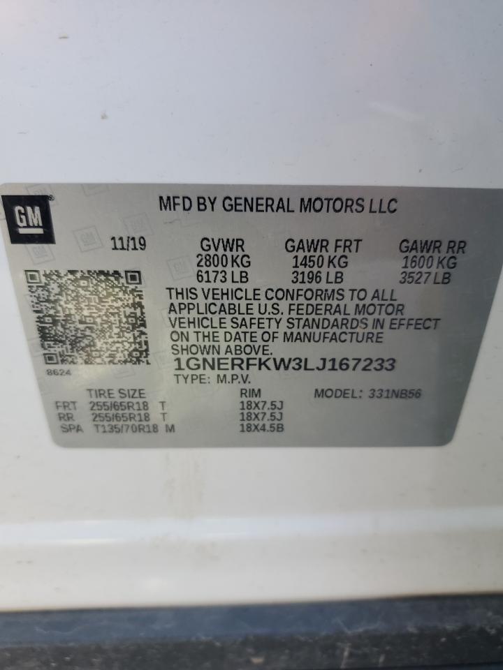 1GNERFKW3LJ167233 2020 Chevrolet Traverse Ls