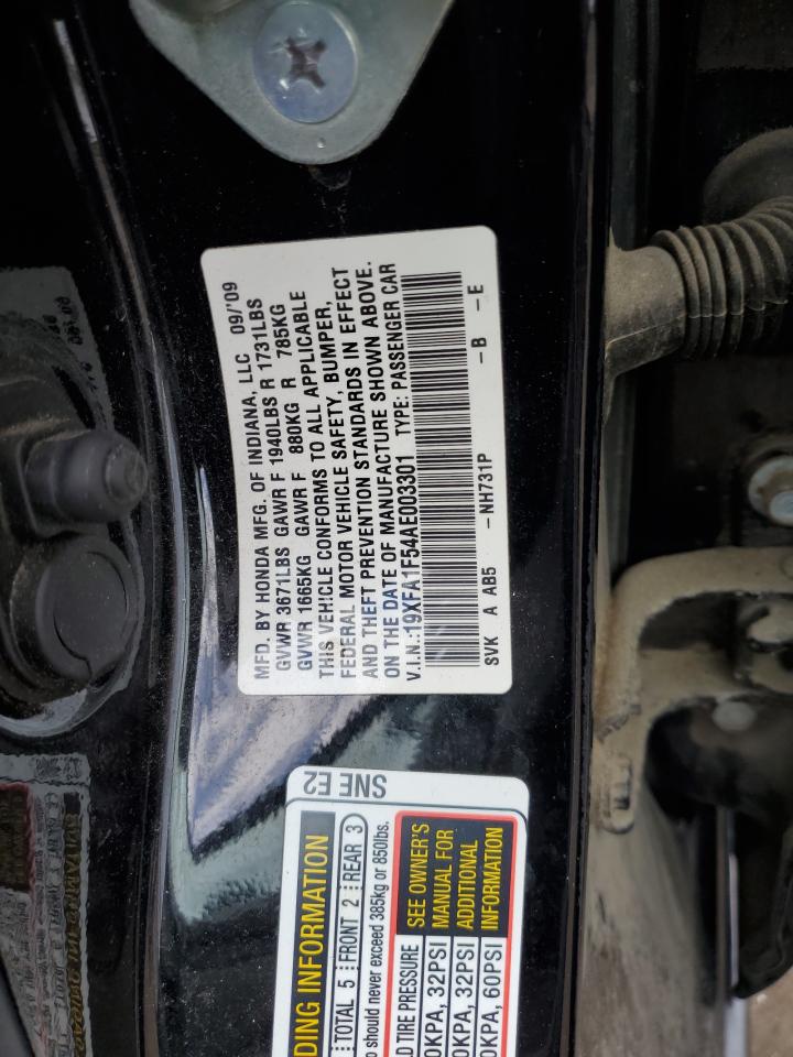 19XFA1F54AE003301 2010 Honda Civic Lx