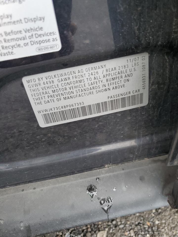 2008 Volkswagen Passat Turbo VIN: WVWJK73C48P067393 Lot: 66849494