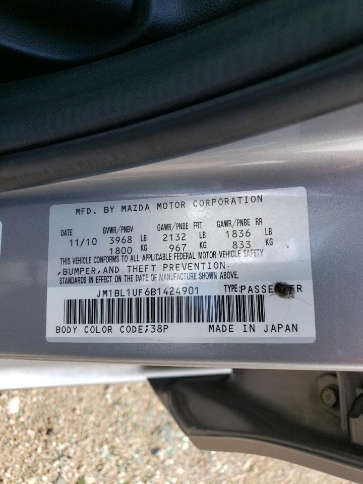 JM1BL1UF6B1424901 2011 Mazda 3 I