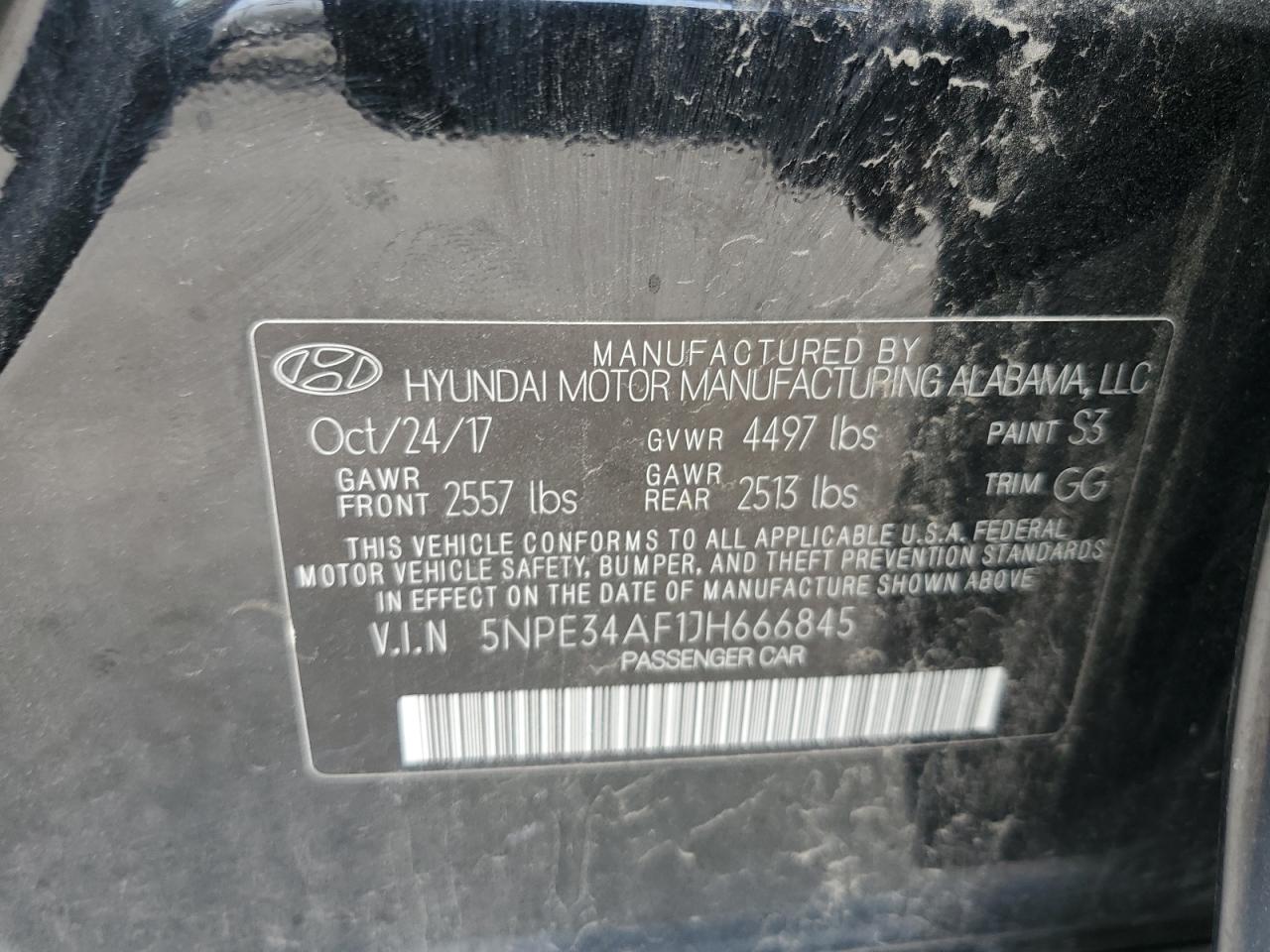 5NPE34AF1JH666845 2018 Hyundai Sonata Sport