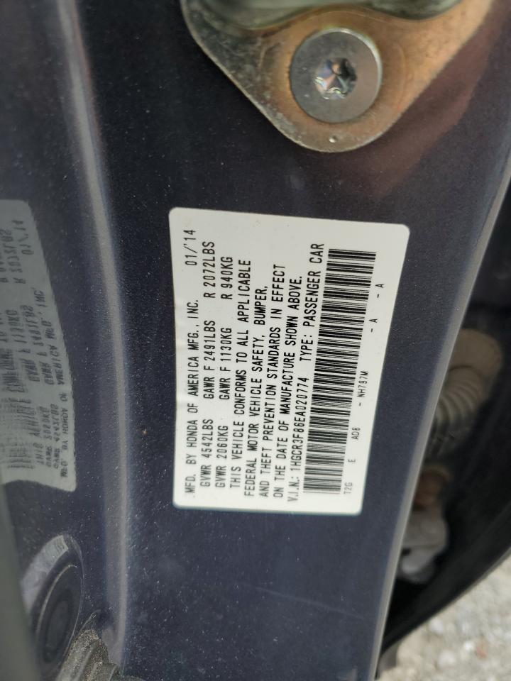 1HGCR3F86EA020774 2014 Honda Accord Exl