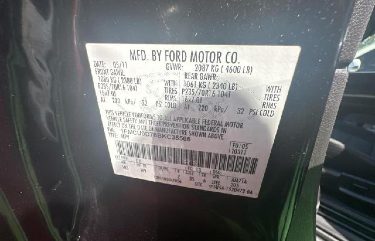 2011 Ford Escape Xlt VIN: 1FMCU9D76BKC35566 Lot: 67609074