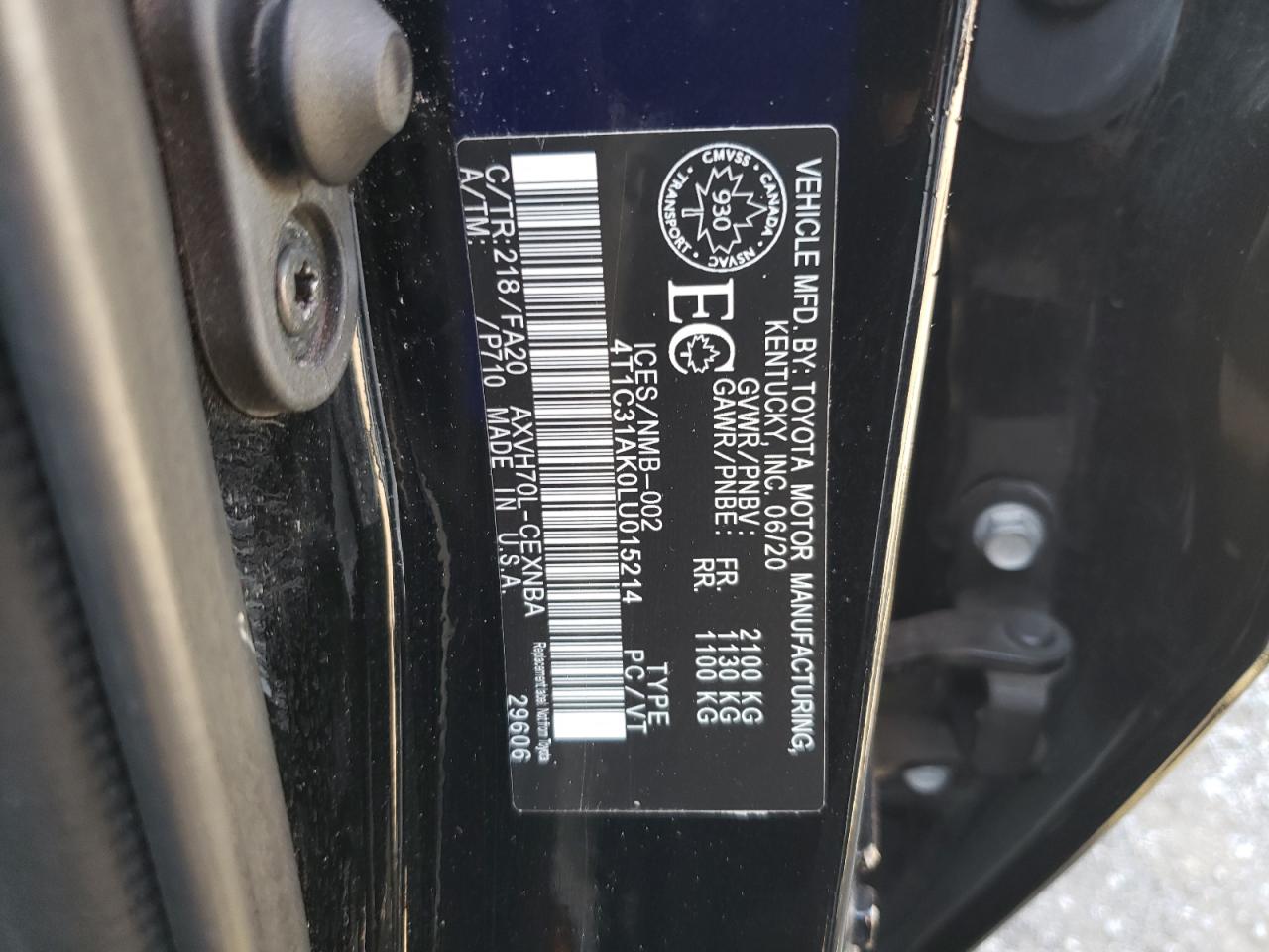 4T1C31AK0LU015214 2020 TOYOTA CAMRY - Image 13