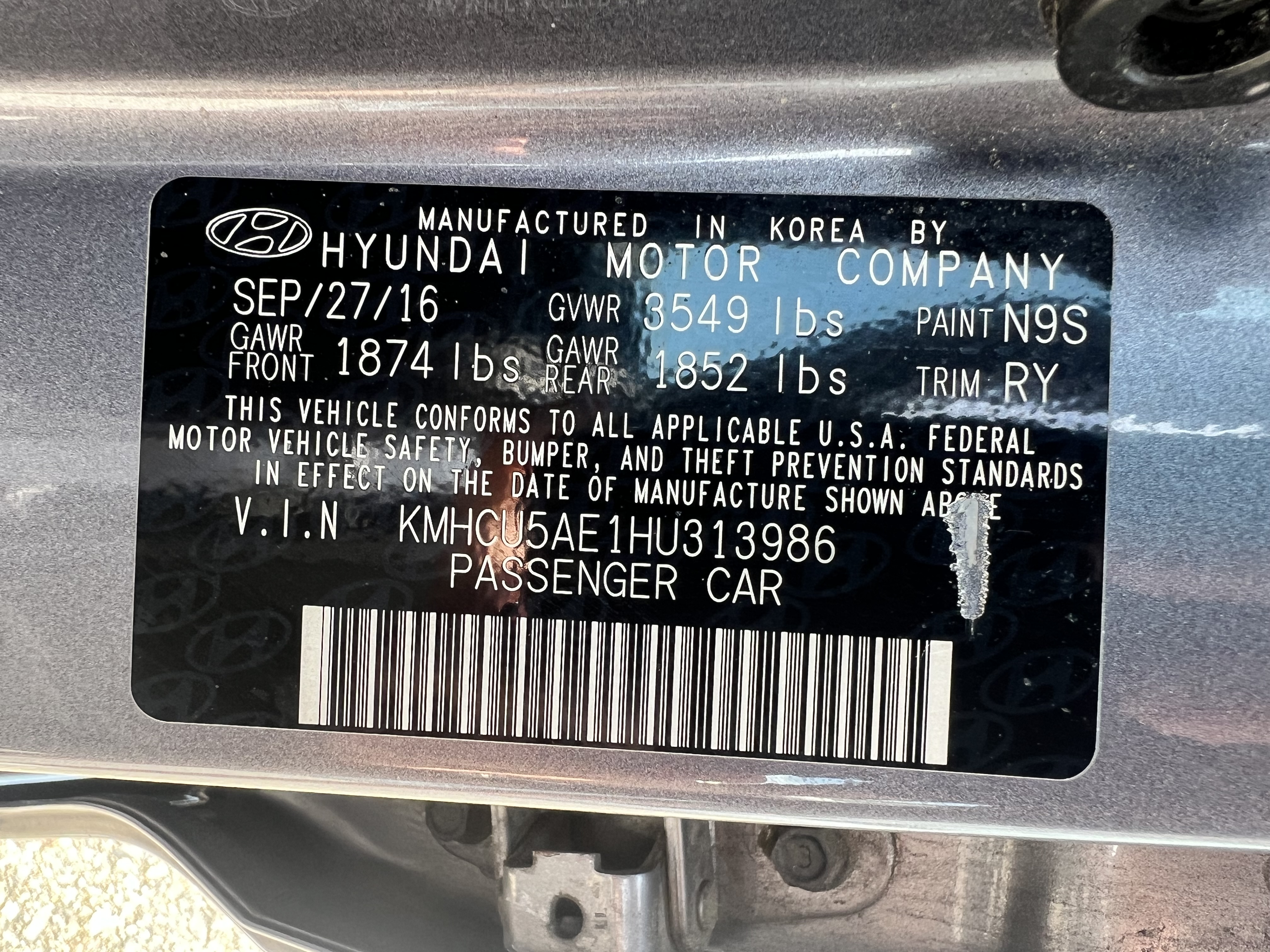 KMHCU5AE1HU313986 2017 Hyundai Accent Sport