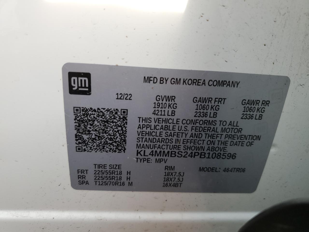 2023 Buick Encore Gx Preferred VIN: KL4MMBS24PB108596 Lot: 68849044