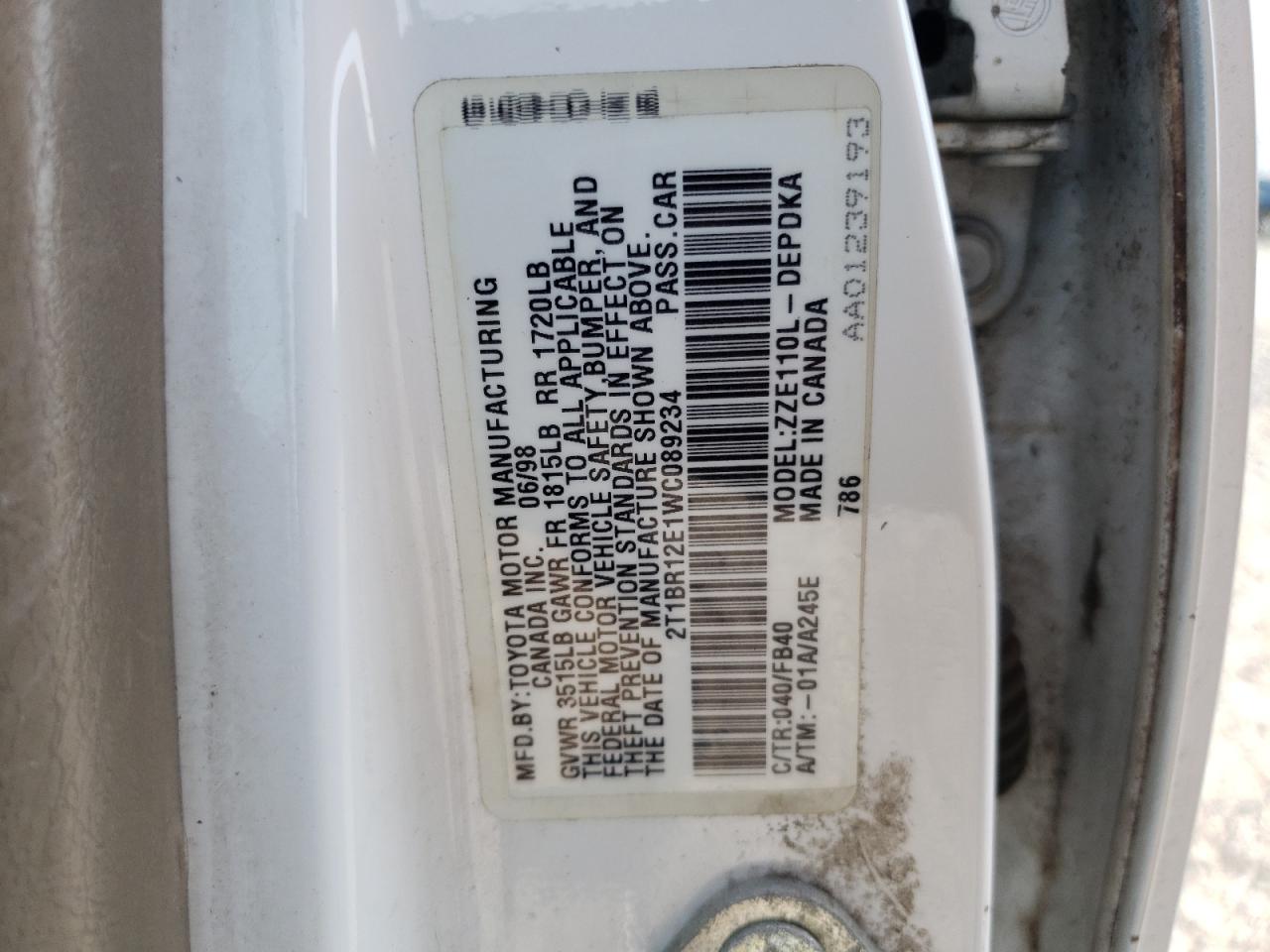 1998 Toyota Corolla - Image 14