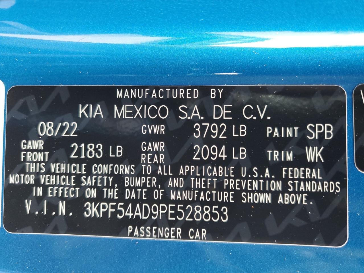 3KPF54AD9PE528853 2023 Kia Forte Gt Line