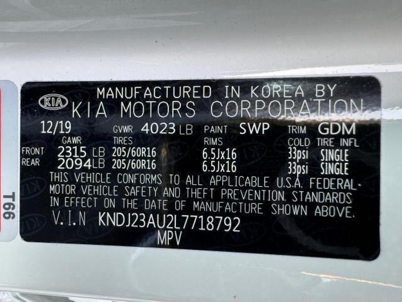 2020 Kia Soul Lx VIN: KNDJ23AU2L7718792 Lot: 67524924