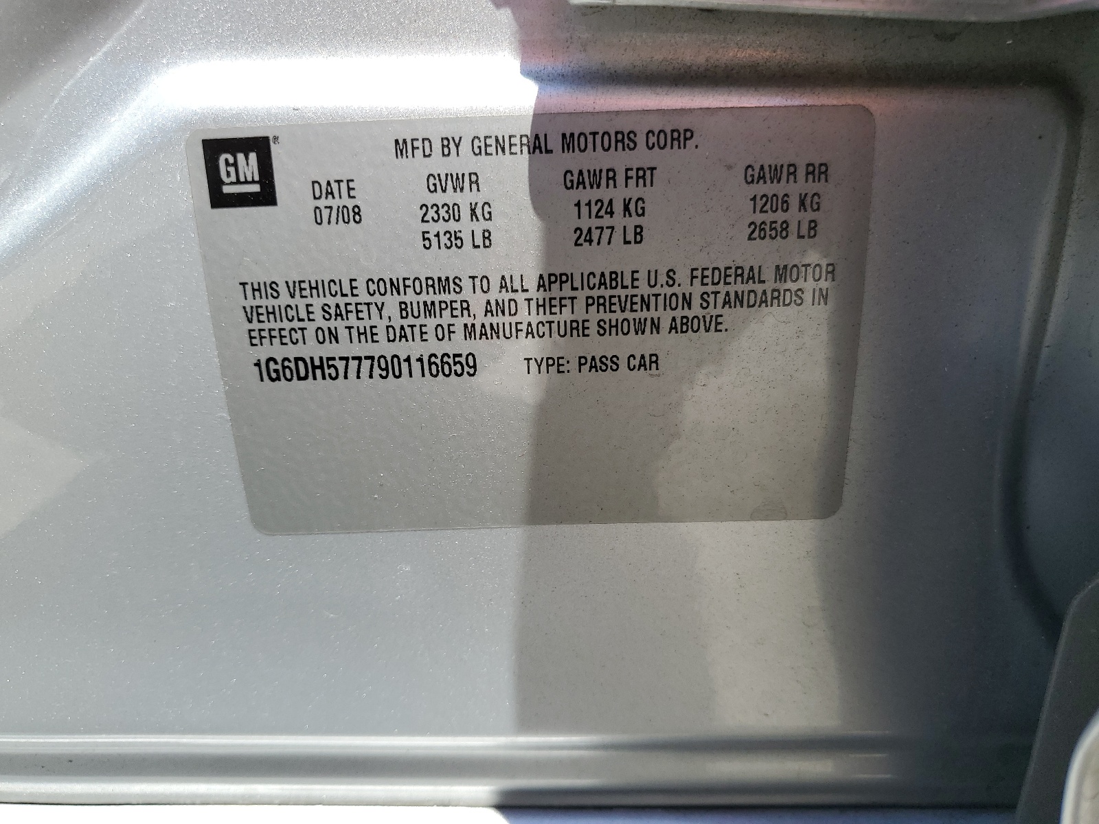 1G6DH577790116659 2009 Cadillac Cts