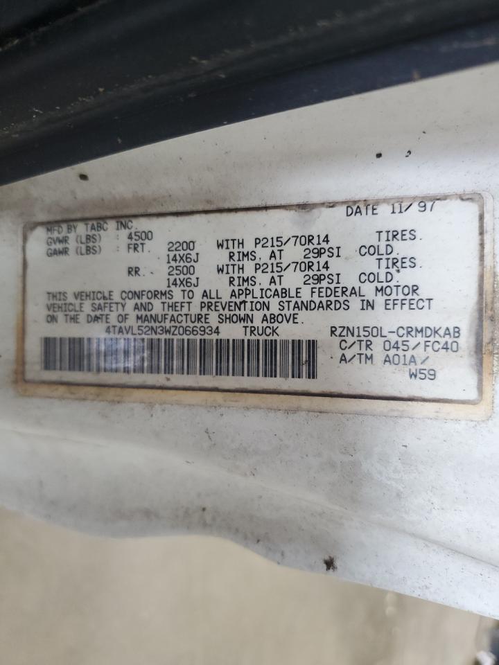 1998 Toyota Tacoma Xtracab VIN: 4TAVL52N3WZ066934 Lot: 66430164