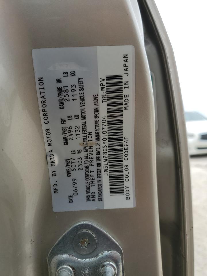 2000 Mazda Mpv Wagon VIN: JM3LW28G5Y0107704 Lot: 69018714