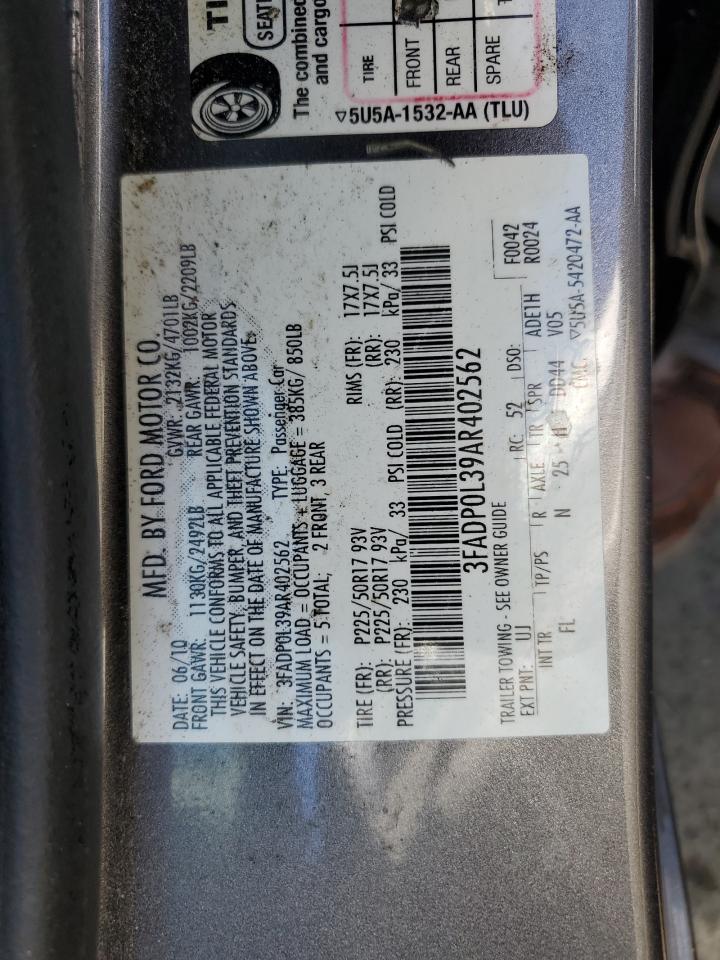 3FADP0L39AR402562 2010 Ford Fusion Hybrid