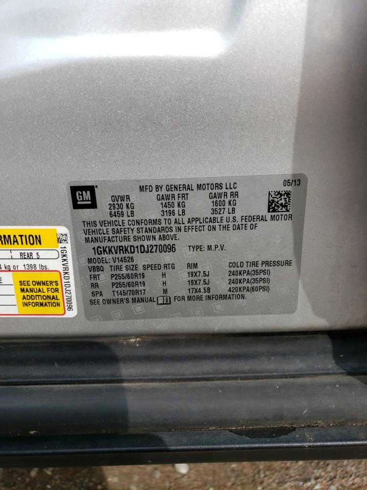 2013 GMC Acadia Slt-1 VIN: 1GKKVRKD1DJ270096 Lot: 67546654
