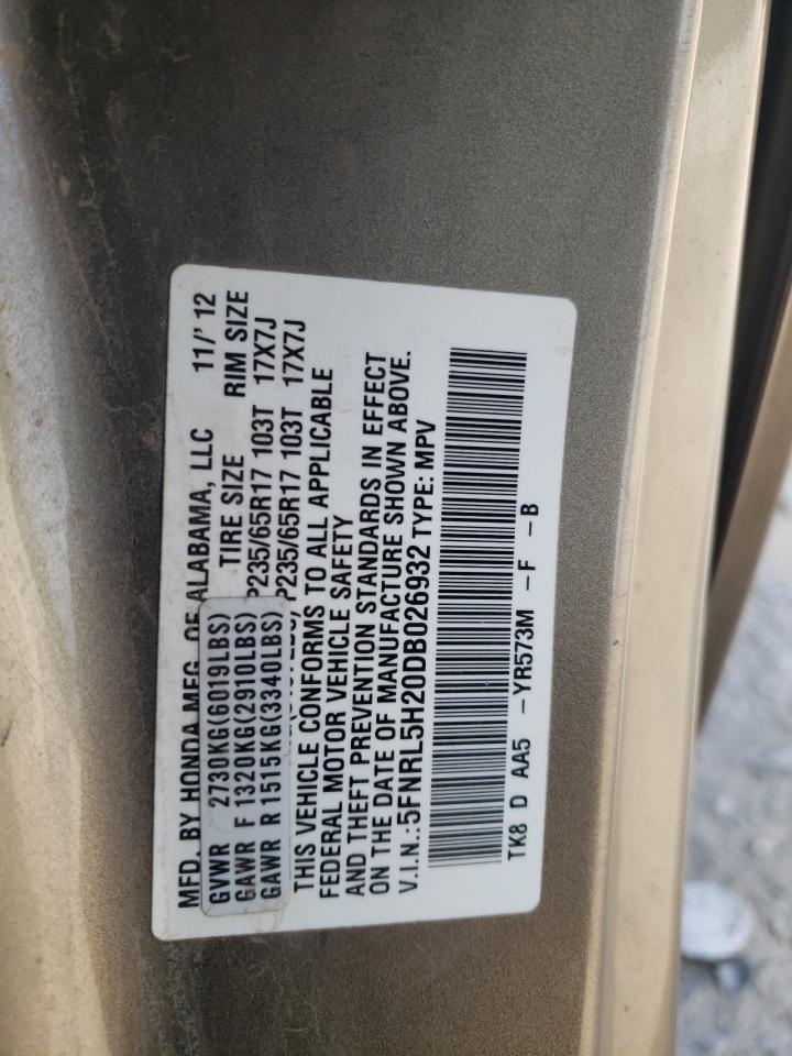 5FNRL5H20DB026932 2013 Honda Odyssey Lx