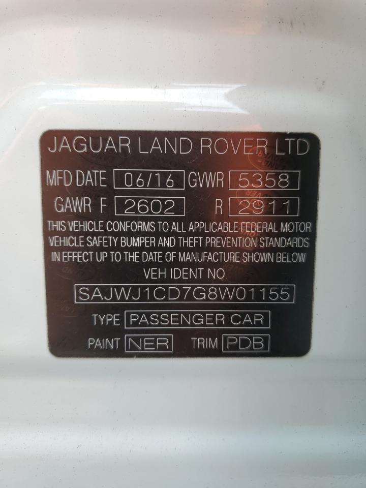 SAJWJ1CD7G8W01155 2016 Jaguar Xj