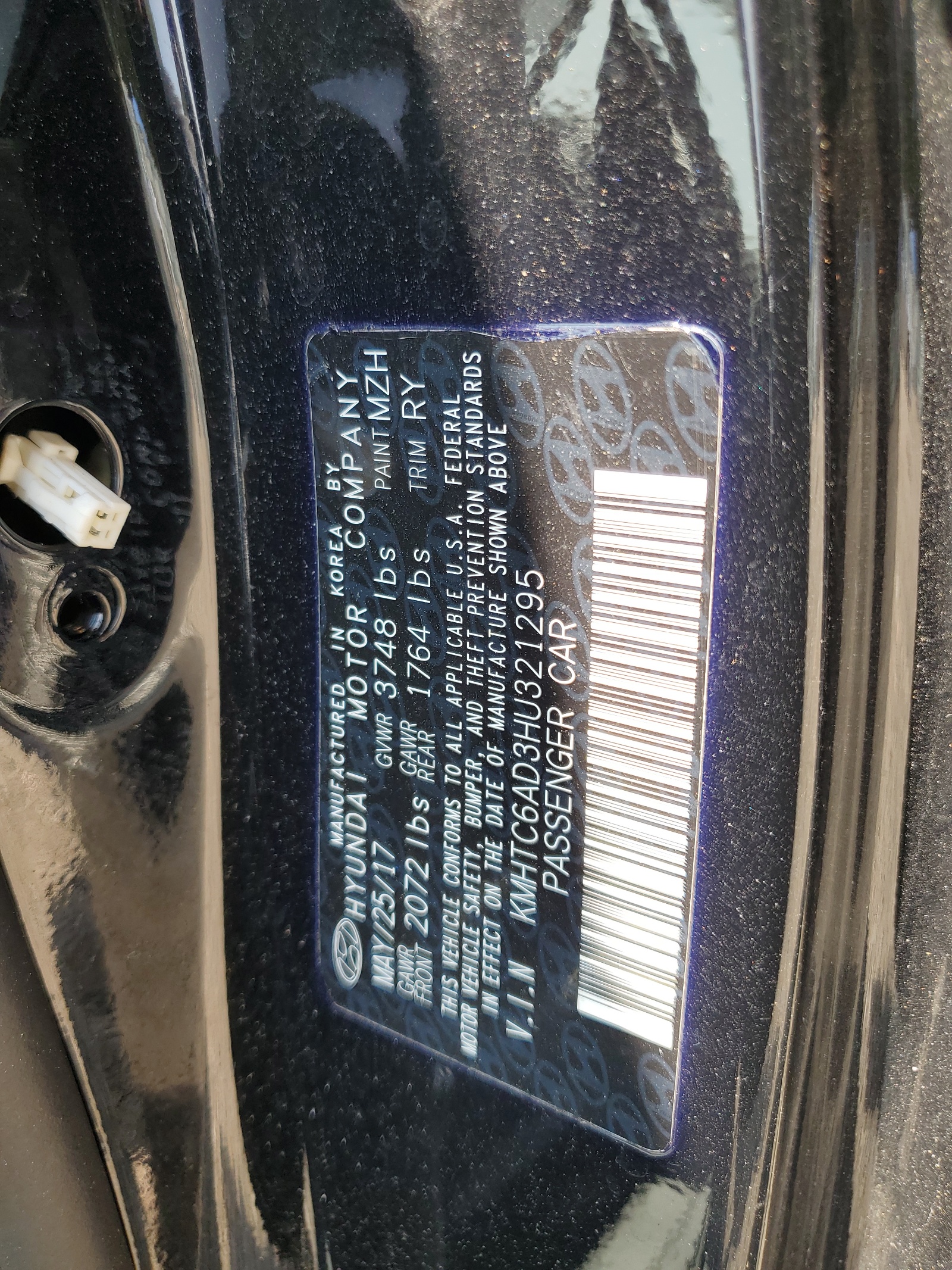 KMHTC6AD3HU321295 2017 Hyundai Veloster