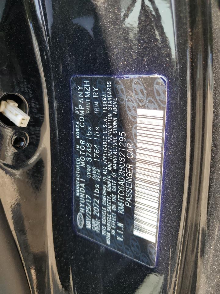 2017 Hyundai Veloster VIN: KMHTC6AD3HU321295 Lot: 67746224