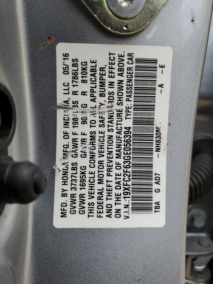 19XFC2F63GE056394 2016 HONDA CIVIC - Image 13