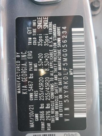 5XYRKDLF5MG056234 Kia Sorento SX 13