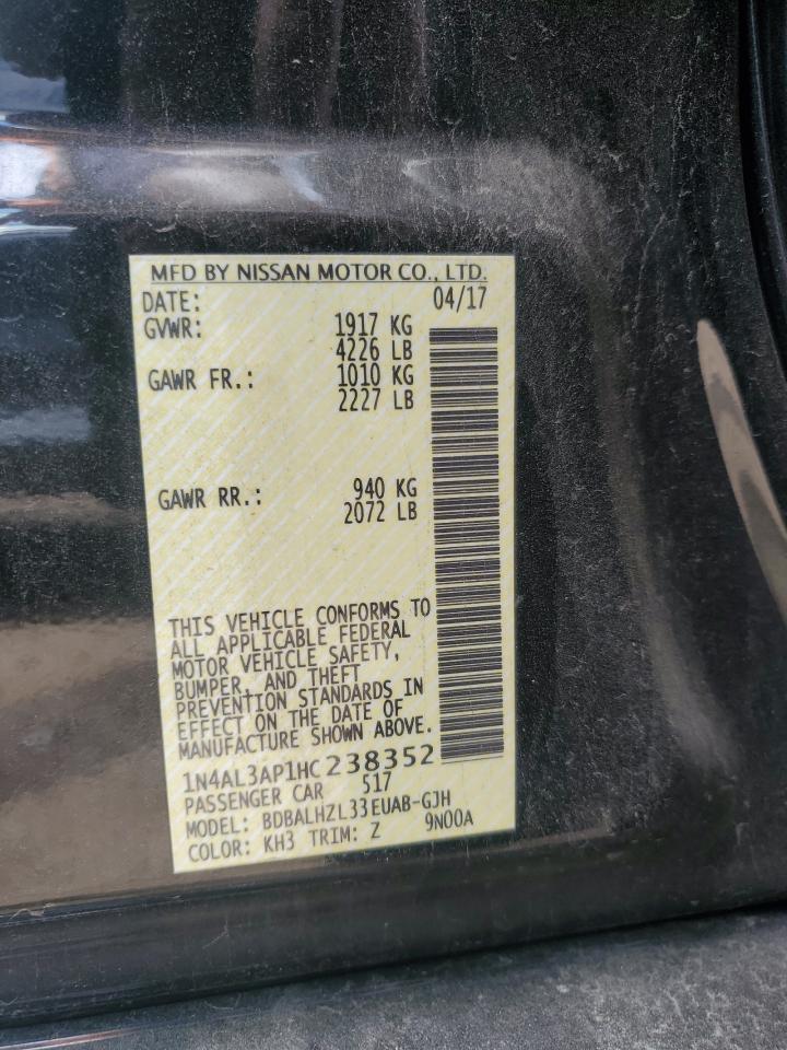 1N4AL3AP1HC238352 2017 Nissan Altima 2.5