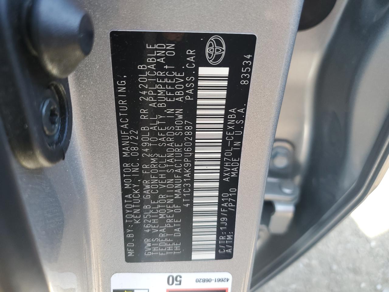 4T1C31AK9PU602887 2023 TOYOTA CAMRY - Image 12