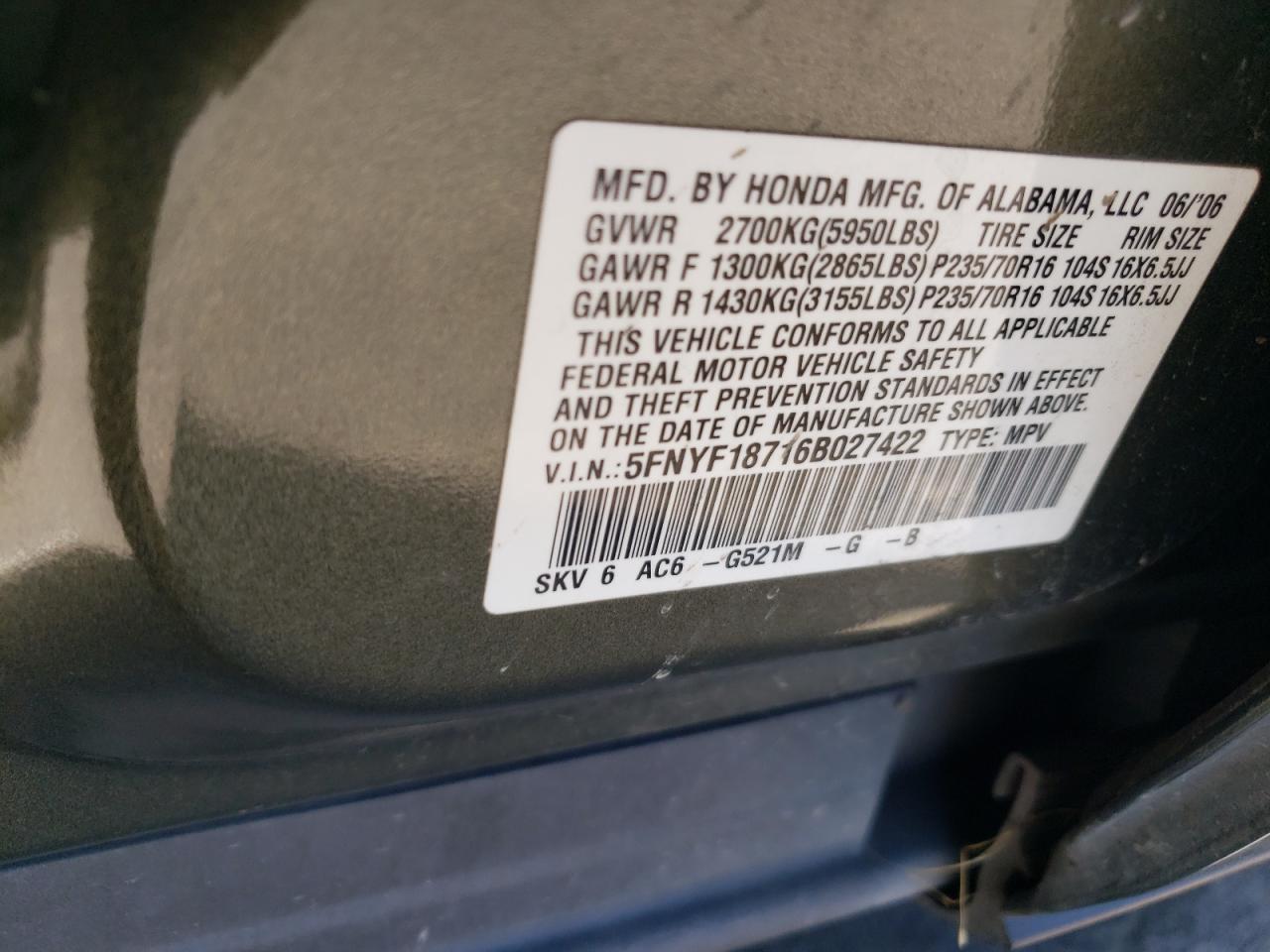 2006 Honda Pilot - Image 13
