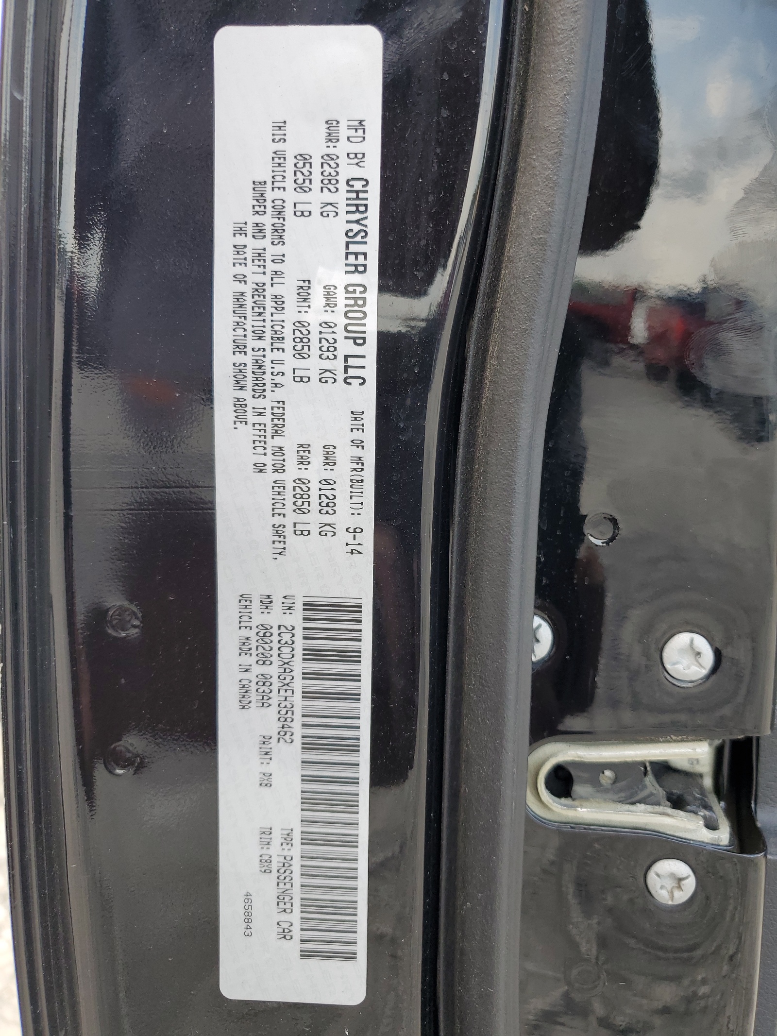 2C3CDXAGXEH358462 2014 Dodge Charger Police