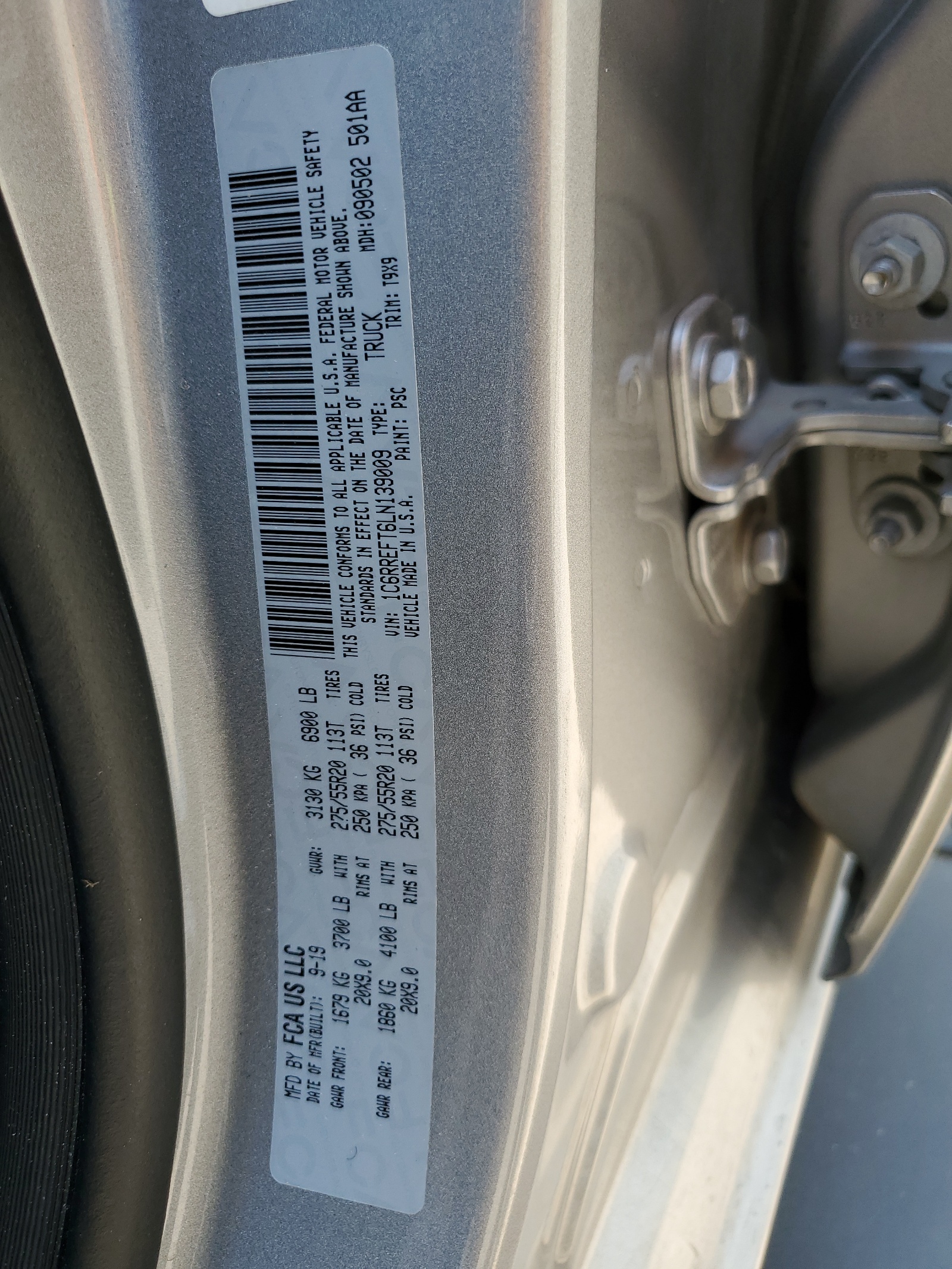 1C6RREFT6LN139009 2020 Ram 1500 Big Horn/Lone Star