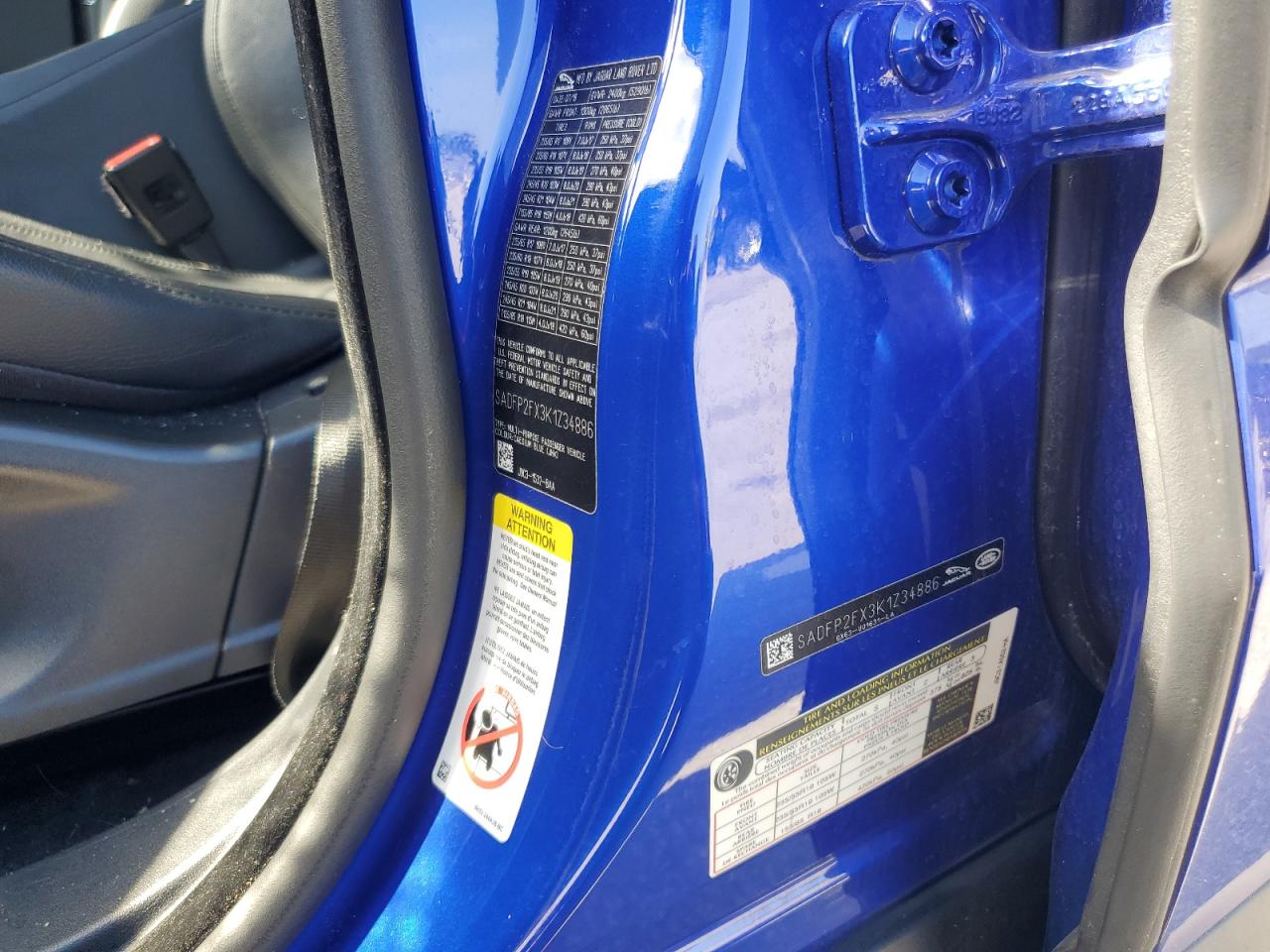 2019 Jaguar E-Pace Se VIN: SADFP2FX3K1Z34886 Lot: 68863344